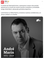 Muere André Marín, reconocido periodista deportivo