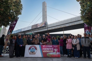Inaugura Pepe Chedraui mantenimiento integral de la fuente en el Distribuidor Vial 485