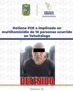 Capturan a multihomicida de Tehuitzingo