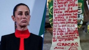 Narcomanta dirigida a Claudia Sheinbaum reaparece en Mazatlán: ¿Qué sabemos?