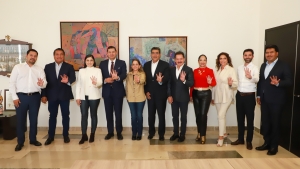 Encabeza Sergio Salomón encuentro en favor de la unidad por Puebla