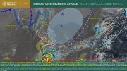 Se pronostican lluvias puntuales muy fuertes en zonas de Chihuahua, y puntuales fuertes en zonas de Sonora, Sinaloa, Durango, Tamaulipas, Jalisco, Colima, Michoac&aacute;n y Guerrero