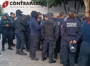 Policías de Tehuacán realizan paro por pago de aguinaldo