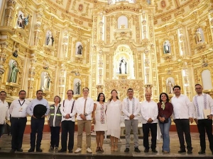 El gobernador Sergio Salomón entregó los trabajos de restauración, reconstrucción y rehabilitación del exconvento de Santo Domingo de Guzmán.