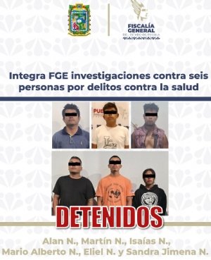 Integra FGE investigaciones contra seis personas por delitos contra la salud