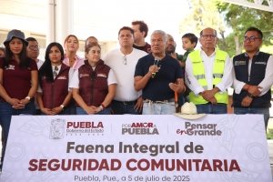 Comunidad y Gobierno de Puebla refuerzan lazos con faena de seguridad