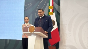 Armenta expone agenda de seguridad, reconstrucci&oacute;n y desarrollo de Puebla en conferencia federal