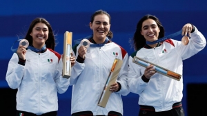 Alejandra Valencia, Ángela Ruiz y Ana Paula Vázquez le dan a México la primera medalla de Paris 2024 en el tiro con arco