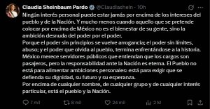 Sheinbaum cuestiona el &ldquo;poder por el poder&rdquo; y horas despu&eacute;s Rocha pide licencia indefinida