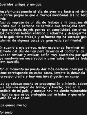 ¿Qué fue lo que pasó? Consuelo Duval aclara quién le robó medio millón de pesos