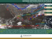 Lluvias puntuales fuertes en zonas de Chiapas, Campeche, Yucatán y Quintana Roo