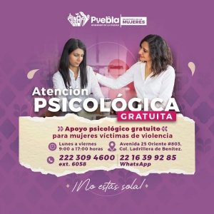 Gobierno de Pepe Chedraui acerca atenci&oacute;n psicol&oacute;gica y asesor&iacute;a jur&iacute;dica gratuita a las mujeres de Puebla
