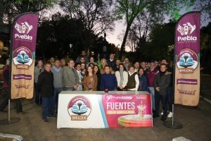 Inaugura Gobierno de Pepe Chedraui mantenimiento de fuentes en el parque de San Jos&eacute;
