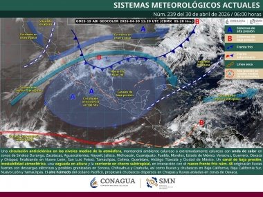 Contin&uacute;a la onda de calor en 23 estados de la Rep&uacute;blica Mexicana.