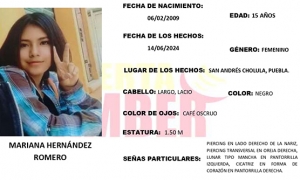 Activan Alerta Amber por desaparición de Mariana de 15 años en Cholula