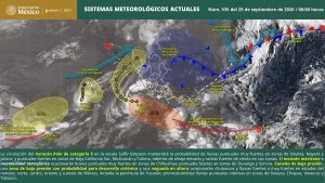 Se prev&eacute;n lluvias puntuales intensas en zonas de Veracruz, Tabasco, Oaxaca y Chiapas, adem&aacute;s de rachas fuertes de viento y oleaje elevado en costas del occidente y sur de M&eacute;xico