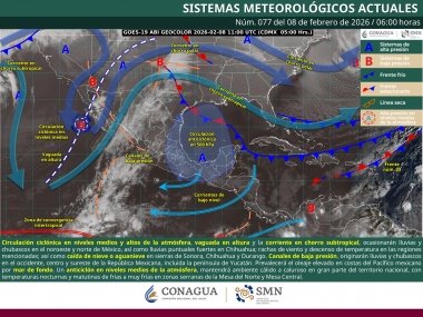 Condiciones para ca&iacute;da de aguanieve o nieve en zonas altas de Sonora, Chihuahua y Durango