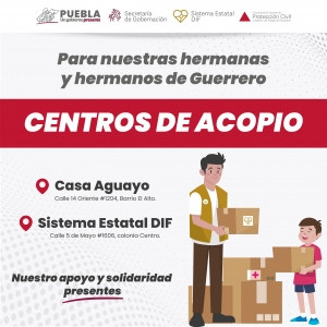 Casa Aguayo, centro de acopio para recolección de víveres por daminificados de John