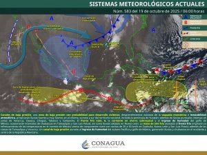Lluvias puntuales intensas en Veracruz, Oaxaca, Chiapas, Tabasco y Campeche