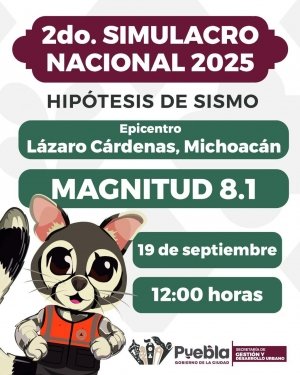 Invita Gobierno de la Ciudad a prepararse para el 2do. Simulacro Nacional 2025