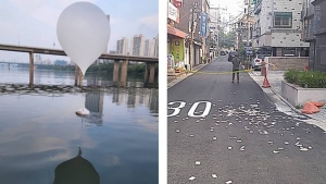 Aumentan tensiones entre Corea del Sur y Corea del Norte luego de nuevo envío de globos con basura
