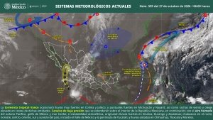 Lluvias puntuales muy fuertes en zonas de Jalisco y Colima, as&iacute; como lluvias puntuales fuertes en zonas de Sinaloa, Durango, Zacatecas, Nayarit y Michoac&aacute;n