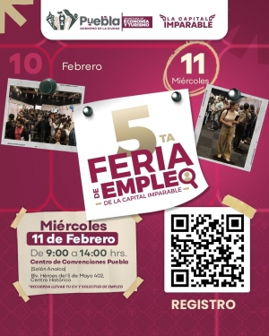 Ayuntamiento de Puebla alista la 5&ordf; Feria del Empleo para el 11 de febrero