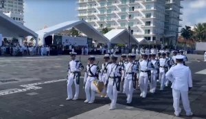 Sheinbaum encabeza ceremonia en Veracruz por el 205 aniversario de la Armada de M&eacute;xico