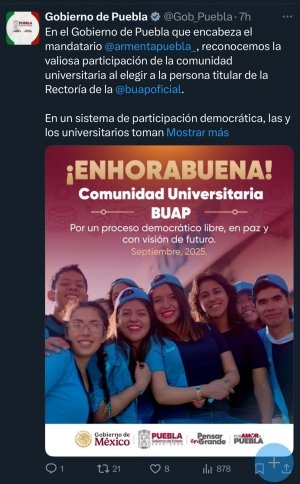Alejandro Armenta reconoce proceso democrático de la BUAP
