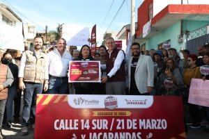 Encabeza Pepe Chedraui trabajos de rehabilitaci&oacute;n vial en la Junta Auxiliar de San Jer&oacute;nimo Caleras