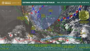Lluvias puntuales muy fuertes en zonas del noroeste, oriente, sureste y Pen&iacute;nsula de Yucat&aacute;n