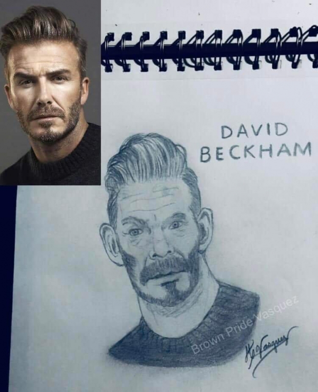 ¡Se les chispoteó! Dibujo de David Beckham se vuelve tendencia por parecido con Don Ramón