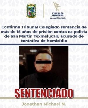 Confirma Tribunal Colegiado sentencia de m&aacute;s de 15 a&ntilde;os de prisi&oacute;n contra ex polic&iacute;a de San Mart&iacute;n Texmelucan, acusado de tentativa de homicidio