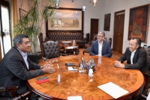 Céspedes se reúne con Cuitláhuac García, gobernador de Veracruz