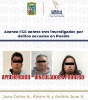 Avanza FGE contra tres investigados por delitos sexuales en Puebla