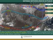 Rachas de vientos fuertes en estados del Norte y Sur de M&eacute;xico. adem&aacute;s de chubascos en Baja California, Michoac&aacute;n, Guerrero, Oaxaca y Chiapas