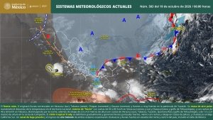 Lluvias puntuales torrenciales en Veracruz, Tabasco, Oaxaca y Chiapas
