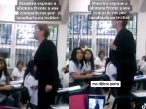 Maestra llora y confronta a alumna por llamarla ‘perra y pu…’ en Twitter