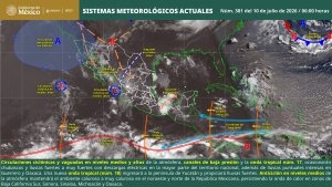 Lluvias puntuales intensas en Guerrero y Oaxaca