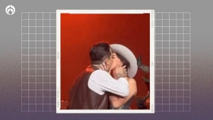 Ángela Aguilar y Nodal tienen su primer beso público