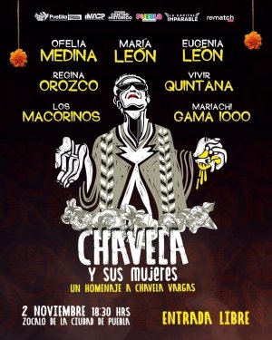 Puebla capital rinde tributo a Chavela Vargas en el cierre del Festival la Muerte es un Sue&ntilde;o