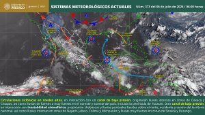 Lluvias puntuales intensas en Nayarit, Jalisco, Colima, Michoac&aacute;n, Oaxaca y Chiapas