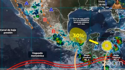 Sistema de baja presión amenaza con lluvias e inundaciones en varios estados