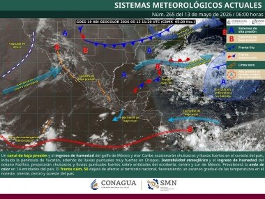 Lluvias muy fuertes en Chiapas y onda de calor en estados del noroeste, occidente, sur y sureste del pa&iacute;s