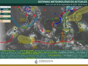 Se preven lluvias puntuales intensas en zonas de Veracruz, Tabasco y Chiapas