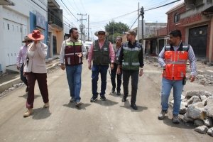 Supervisa Gobierno de Pepe Chedraui trabajos de rehabilitaci&oacute;n vial en San Felipe Hueyotlipan
