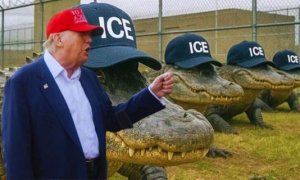 Donald Trump se burla de los migrantes y les manda un mensaje: &quot;Les enseñaremos a huir de un caimán&quot;