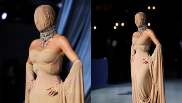 ¡Kim Kardashian genera una nueva polémica por su look en una alfombra roja; luce irreconocible